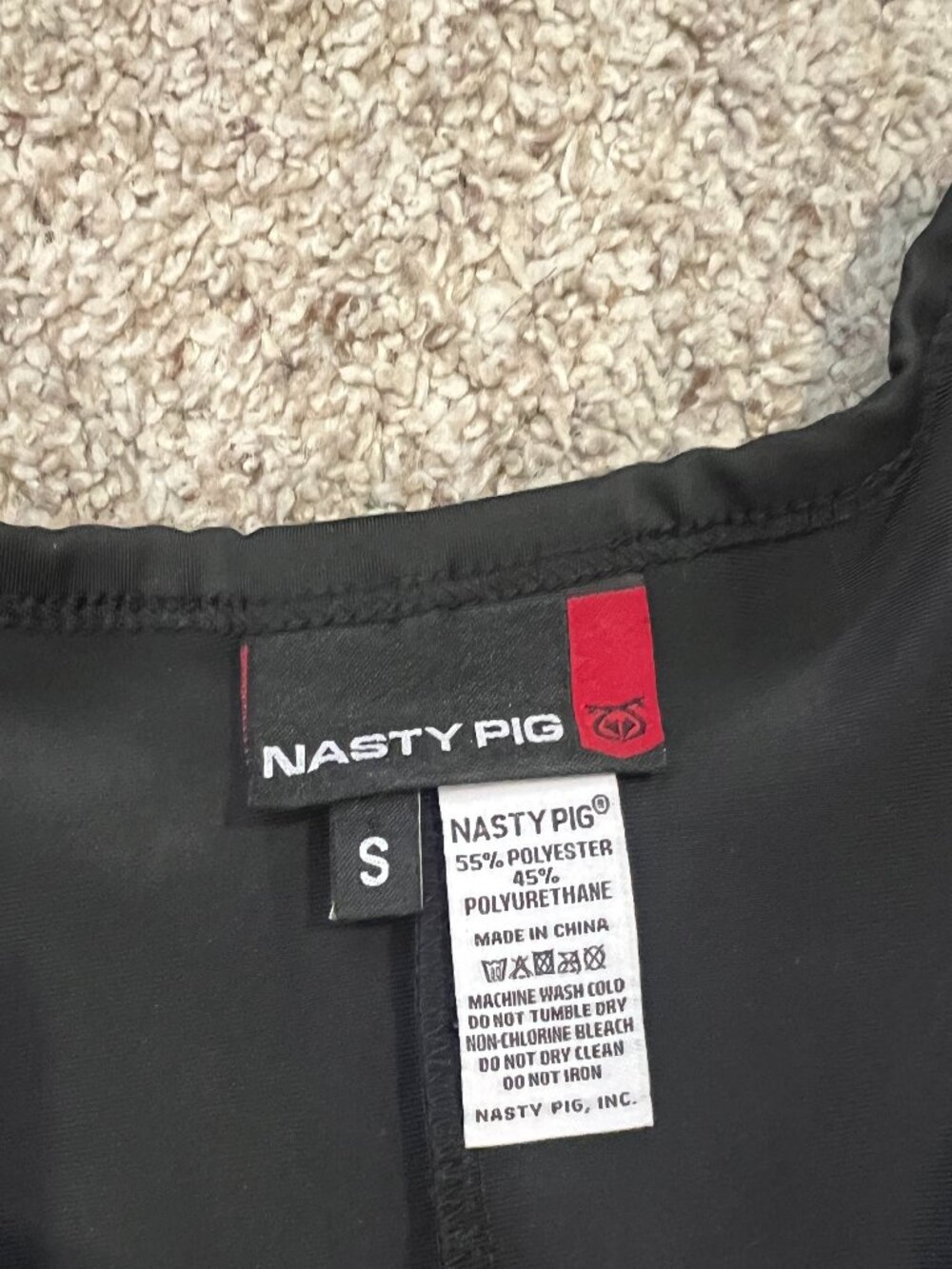 Nasty Pig Contrast Rubber Singlet Black - Picture 3 of 7